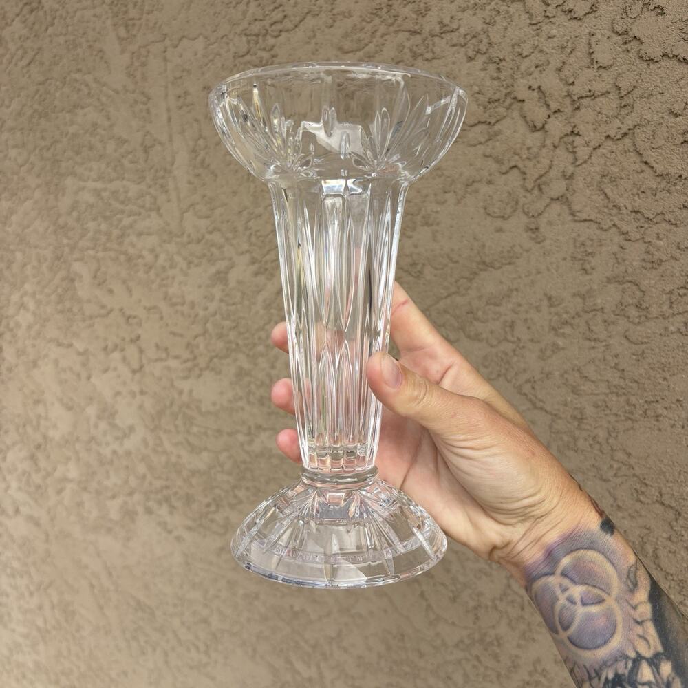 Princess House 1 Lead Crystal Case/candleholder New In Box